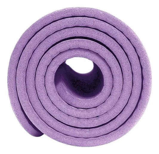 Mat De Yoga, Alfombra Espesor 10mm Extra Resistente Color Violeta